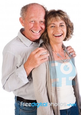 Senior Couple Smiling  Stock Photo