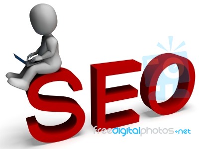 Seo Shows Search Engine Optimization Stock Image