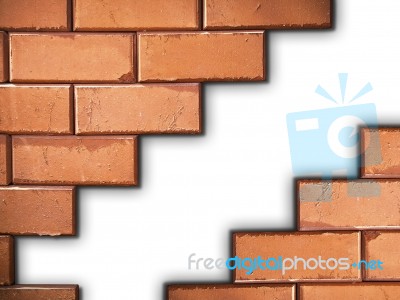 Separated Brick Wall Stock Photo