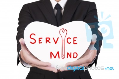 service minded Businessman Stock Photo