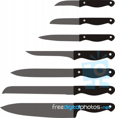 Set Knives Stock Image