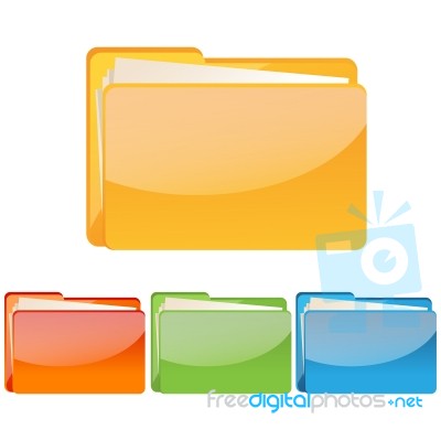 Set Of Colorful Folder Stock Image