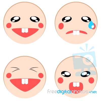  Set Of Emotion Icon Stock Image