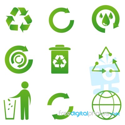 Set Of Recycle Icon Stock Image