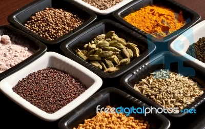 Set Of Spices Stock Photo