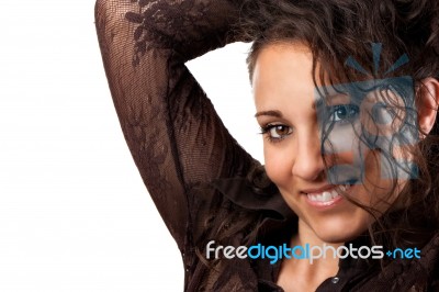 Sexy Young Woman Smiling Stock Photo