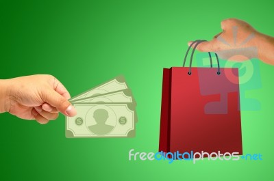 Shopping Bag In Hand Stock Image