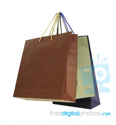 Shopping Bags Isolated On White Stock Photo