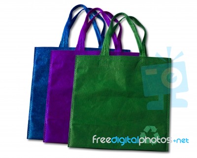 Shopping Bags On White Background Stock Photo
