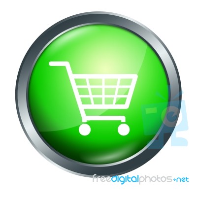 Shopping Cart Button Stock Image