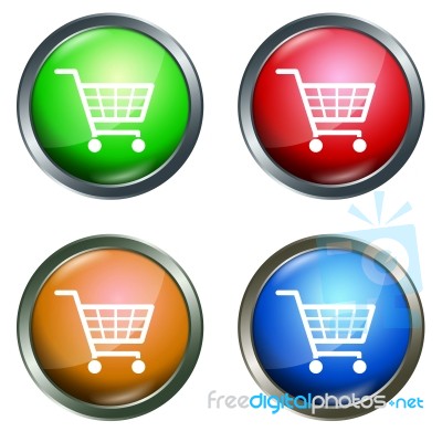 Shopping Cart Buttons Stock Image