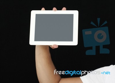 Showing Digital Tablet Stock Photo
