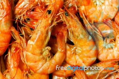 Shrimp background Stock Photo