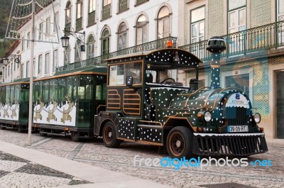 Sightseeing Car Train In Tomar Stock Photo