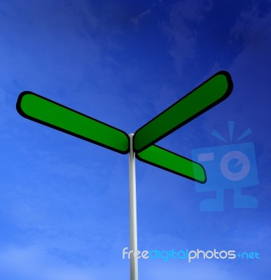 Sign In The Sky - 3d Illustration Stock Image