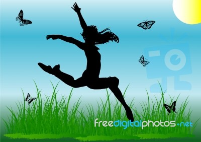 Silhouette Ballerina Stock Image Silhouette Ballerina Stock Image