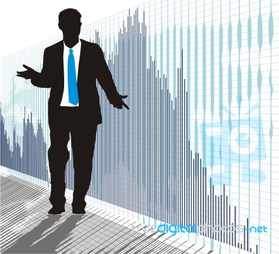 Silhouette Businessman Stock Image