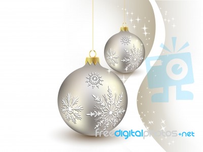 Silver Christmas Baubles Stock Image - Royalty Free Image ID 10081208