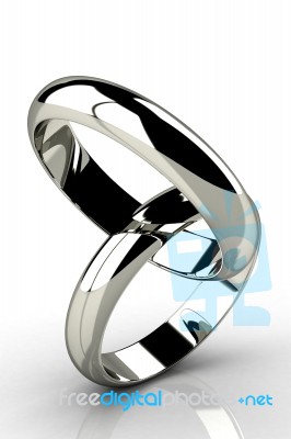 Silver Wedding Ring Stock Image