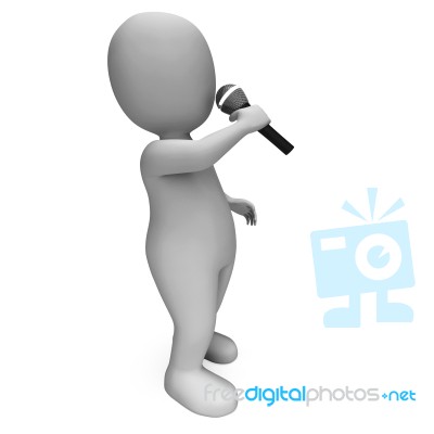 Singer Shows Music Song Or Karaoke Talent Concert Stock Image