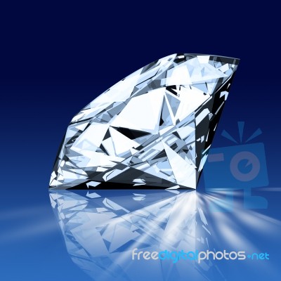 Single Blue Diamond Stock Image