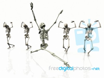 Skeleton Dancing Stock Image