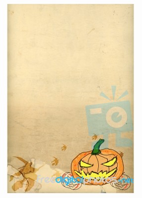 Sketchy Halloween Pumpkin Stock Image