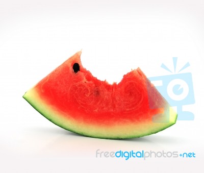 Slice Of Watermelon Stock Photo