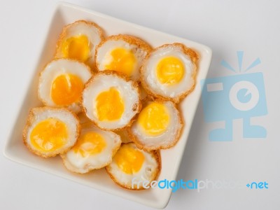 Small Fried Eggs Stock Photo