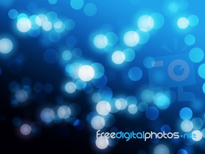 Small Light Blurs Blue Background Stock Image