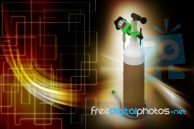 Small Portable Oxygen Cylinder Stock Image