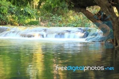 Small Water Fall In Forest Stock Photo Small Water Fall In Forest Stock Photo