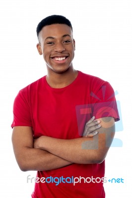 Smart Young Model Posing With Confidence Stock Photo