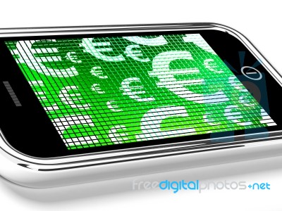Smartphone With Euro Symbol Stock Image