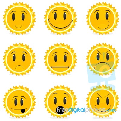 Smiles Icon Set Stock Image