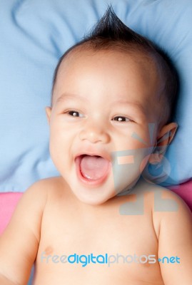Smiling Baby Boy Stock Photo