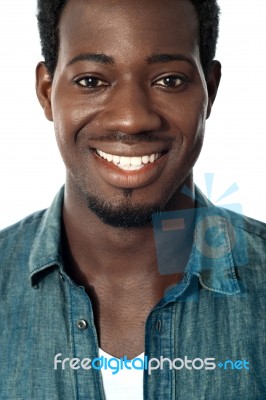 Smiling Black guy Stock Photo