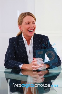 Smiling Businesswoman Stock Photo