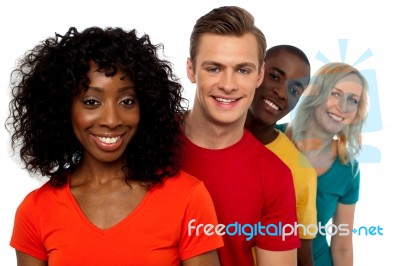 Smiling Friends Stock Photo