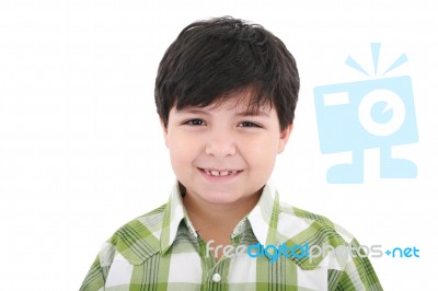 Smiling Happy Little Boy Stock Photo
