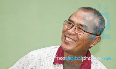 Smiling Old Man Stock Photo