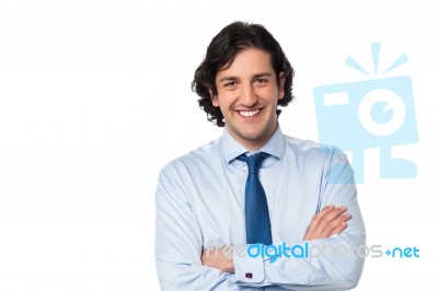 Smiling Young Business Executive Stock Photo