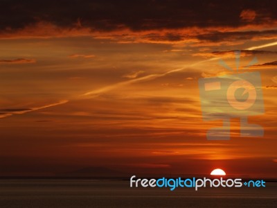 Snaefellsnes Seascape Sunset Stock Photo