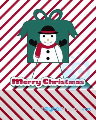 Snowman Christmas Card Stock Image