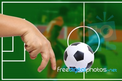 Soccer And Ball Stock Photo