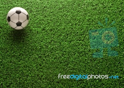 Soccer Ball On The Grass Stock Photo