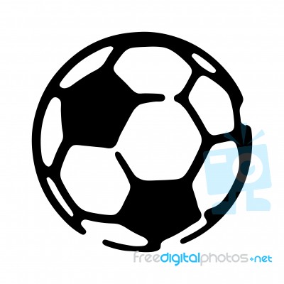 Soccer Ball Simple Style Stock Image