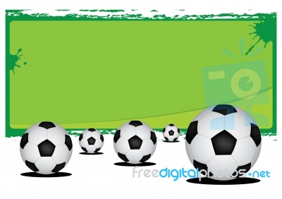 Soccer Ball With Text Area Stock Image