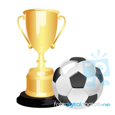 Soccer Trophy Stock Image