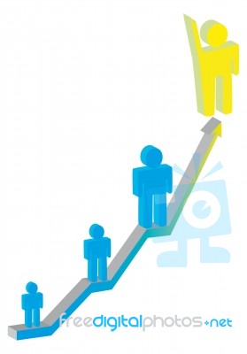 Social Ladder Stock Image